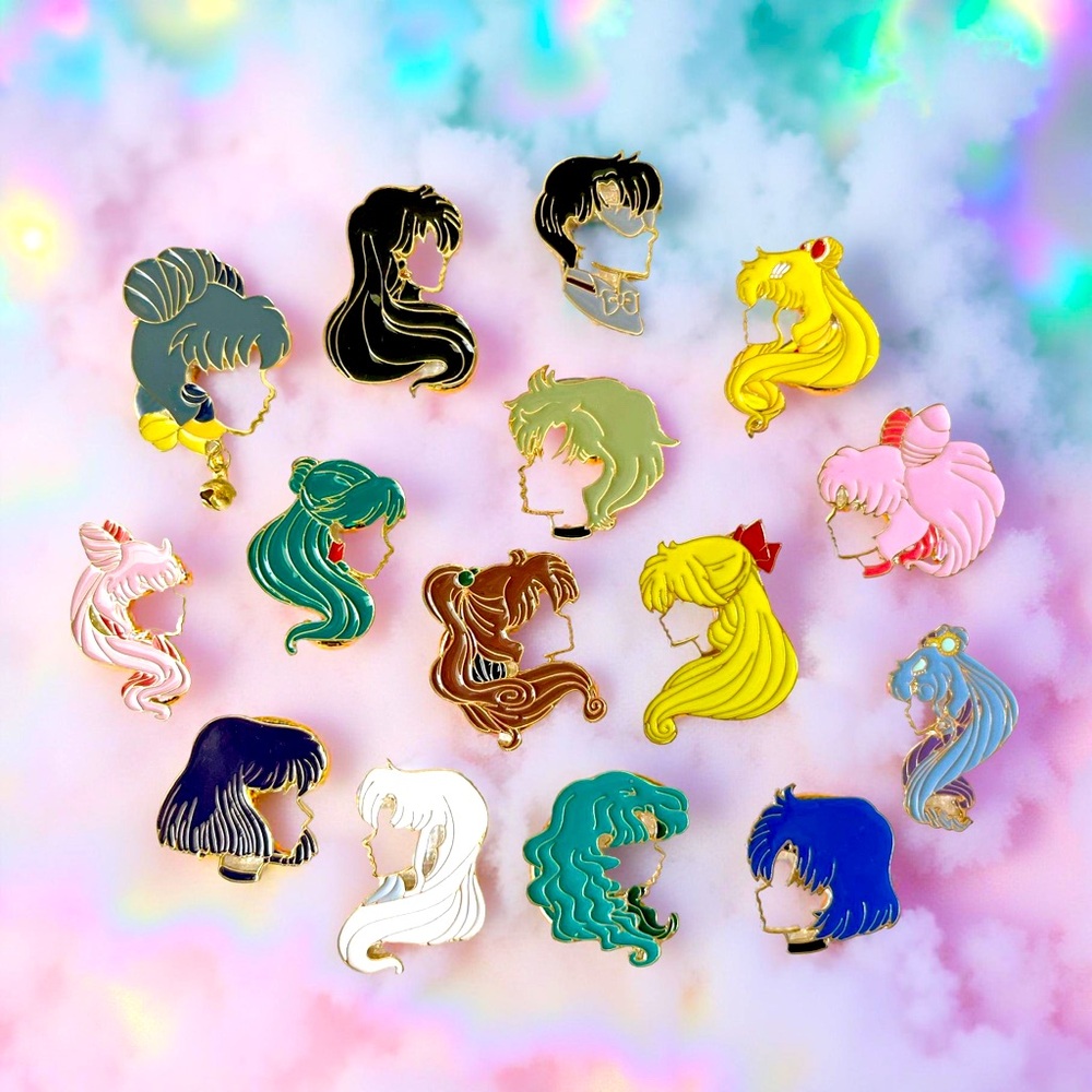 Sailor Moon Anime Character Enamel Pins